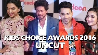 Watch UNCUT - Kids Choice Awards 2016 Shahrukh Khan, Deepika Padukone, Varun Dhawan, Alia Bhatt Video