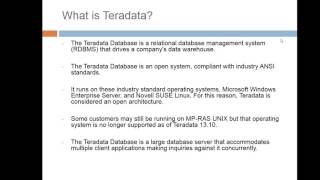 Watch Teradata Session#1 Video