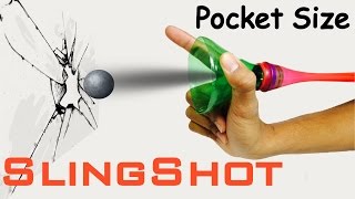 Watch How To Make Pocket Size SLINGSHOT at home POWERFUL Video