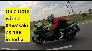 Watch On a Date with a ZX 14R Kawasaki in India, Hyderabad. Video