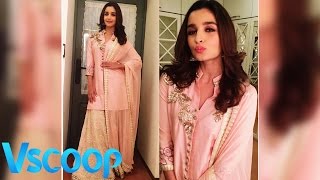 Watch Alia Bhatt's Hot Look In Pink Lehenga #Vscoop Video