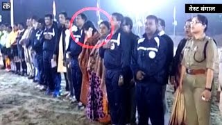 Watch Caught on Cam: TMC MLA Vaishali Dalmiya talking on phone during national anthem Video