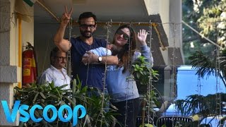 Watch Kareena & Saif's First Public Appearance With Son Taimur Ali Khan Pataudi #Vscoop Video