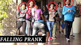 Watch Awkward FALLING In MALL Prank (prank on HOT GIRLS) Pranks in India 2016 Video