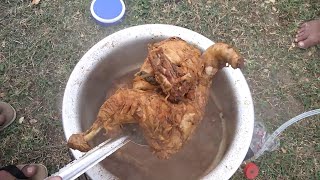 Watch Rayalaseema chicken curry village style - Cooking a entire half chicken - TSP Tasty Food Recipes Video