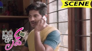 Watch Stranger Calls As Nithya And Fools Dulquer Salmaan - Comedy Scene - 100 Days Of Love Movie Scenes Video