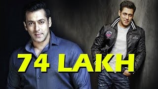 Watch Superstar Salman Khan EARNS Rs. 74 LAKH Per Day Video