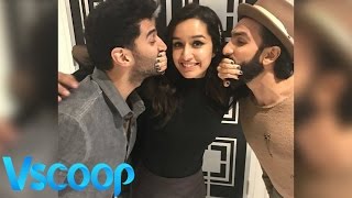 Watch Shraddha Kapoor Gets Cheeky With Aditya Roy Kapur & Ranveer Singh #Vscoop Video