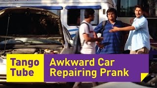 Watch Awkward Car Repairing Prank (Funniest reactions) Video