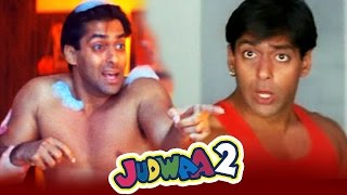 Watch Salman Khan's DOUBLE ROLE In JUDWAA 2 - Raja And Prem Are Back Video