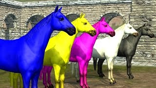 Watch Colours Song For Kids - Colour Horses Kids Rhymes - Childrens Rhymes - TSP Kids Rhymes Video