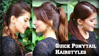 Watch 3 CUTE & EASY Everyday Hairstyles With Ponytails For School,College,Work/ Priyanka Chopra Hairstyle Video