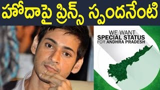 Watch à°¹à±‹à°¦à°¾à°ªà±ˆ à°ªà±à°°à°¿à°¨à±à°¸à± à°¸à±à°ªà°‚à°¦à°¨à±‡à°‚à°Ÿà°¿?: why  is mahesh babu silent in special status to andhra-pradesh: Video