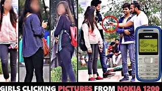 Watch HOT Girls Clicking Pictures From NOKIA 1100 prank ( pranks in India) Video