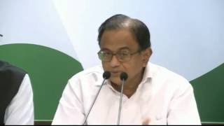 Watch AICC Press Conference addressed by Shri P Chidambaram, November 9, 2016 Video