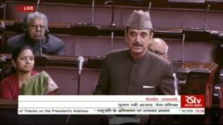 Watch Sh  Ghulam Nabi Azad's Speech  Motion of Thanks on President's Address Video