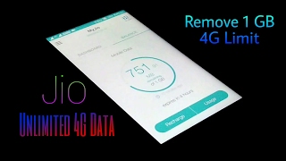 Watch Trick to Remove Jio 1GB 4G LIMIT with live Proof - New method 2017 Video