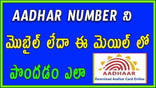 Watch How to get aadhar number without Aadhar card Telugu Video