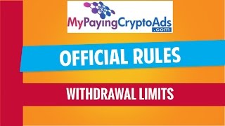 Watch MyPayingCryptoAds Review, Rules & about withdrawal limits Video