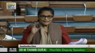 Watch Sushmita Dev on The National Institutes of Technology, Science Education and Research Bill, 2016 Video