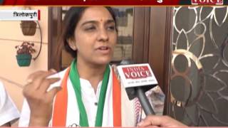 Watch INDIA VOICE correspondent talk with congress candidate mayura jain ward-no 18 E Video