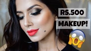 Watch 500Rs MAKEUP CHALLENGE/Full face makeup using products less than Rs.500 Video