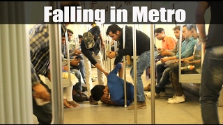 Watch EPIC Falling Prank in Metro Video