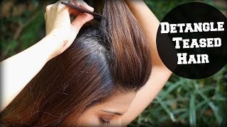 Watch How To: Detangle Teased Hair In A Pouf / Correct Way to Brush Teased / Backcombed Hair Video