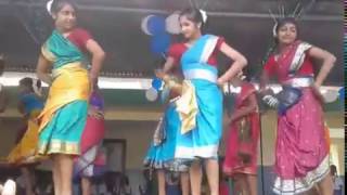 Watch flok dance assami song  in school programe Video