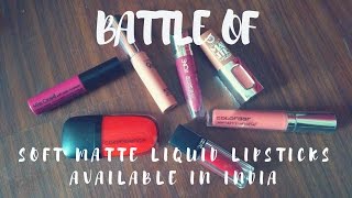 Watch Battle of the Soft Matte/Velvet Matte Liquid Lipsticks available in India | Nidhi Katiyar Video
