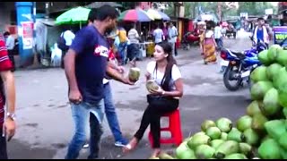 Watch Best Quality Coconuts - Popular Street Food And Drink Of Siliguri, West Bengal, India Video
