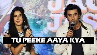 Watch Katrina Kaif INSULTS Ranbir Kapoor - Tu Peeke Aaya Kya - Galti Se Mistake Song Launch | Jagga Jasoos Video