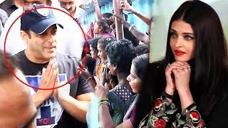 Watch Salman Khan GETS Blessings From Poor People, Aishwarya Rai GETS Teary Eyes At An Event Video