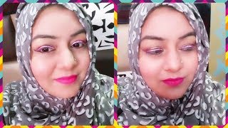 Watch Eid Makeup Tutorial (Easy) | Pink winger liner with black outline & Pink Matte Lips  JSuper Kaur Video