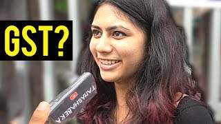 Watch Cute Girls on GST - Asking Strangers What is GST TAX July 2017 in India Video