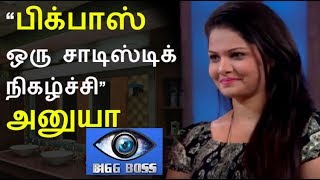 Watch à®ªà®¿à®•à¯à®ªà®¾à®¸à¯ à®’à®°à¯ à®šà®¾à®Ÿà®¿à®¸à¯à®Ÿà®¿à®•à¯ à®¨à®¿à®•à®´à¯à®šà¯à®šà®¿ - à®…à®©à¯à®¯à®¾ | Anuya reveals the secrets about Bigg Boss Video