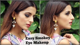 Watch EASY Smokey Eye Make Up Tutorial for Wedding, Cocktail, Party/  Night Make up Routine Video