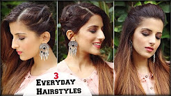 Watch 1 Min CUTE & EASY Everyday Simple Hairstyles For School, College, Work/ Jennifer Winget Inspired Video