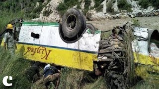Watch 28 dead and 9 injured after bus falls into a gorge in Himachal Pradesh Video