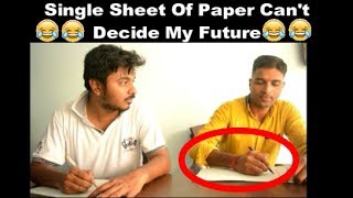 Watch FUNNY VINES - SINGLE SHEET OF EXAM PAPER CAN'T DECIDE MY FUTURE | FUNNY VIDEOS | DON'T MISS THE END Video