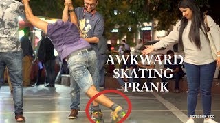 Watch Awkward Skate Falls Infront of People | Pranks in India Video