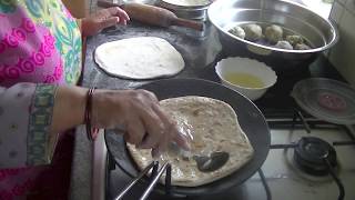 Watch How to make Punjabi style Aloo Parantha | Indian Potato Flatbread - Aloo Paratha Video