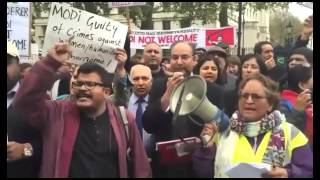 Watch #ModiNotWelcome: Protestors shout 'Modi Modi, You Can't Hide' in London Video