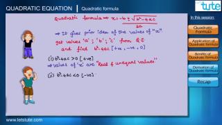 Watch Solving Quadratic Equation using the Quadratic Formula Video