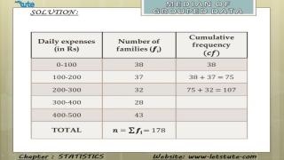 Watch Statistics- Median of Grouped data (Problem Solving) Video
