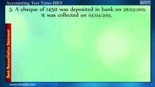Watch Accounting Test Time #01- Bank Reconcilation Statement Video