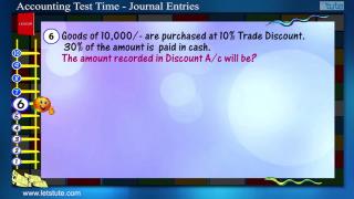Watch Accounting Test Time#06- Journal Entries Video