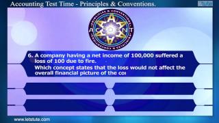 Watch Accounting Test Time#13- Principles and Conventions Video