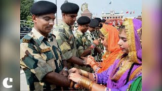 Watch Women tie Rakhi to Indian soldiers for their selfless service Video