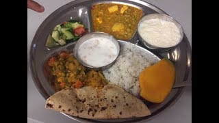 Watch Indian Food at Hindu Temple | Indian Veg Thali - What I ate at the Langar Video